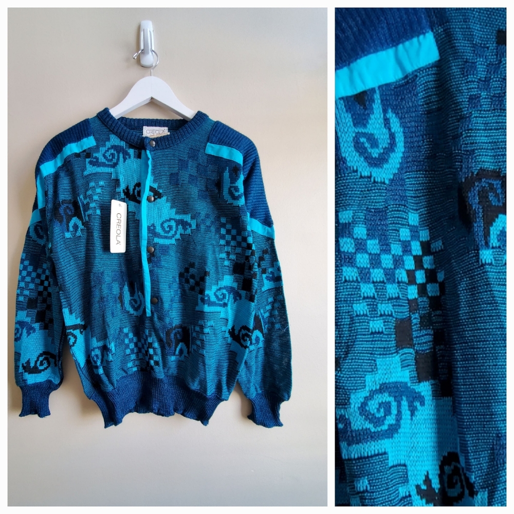 RARE NWT Vintage Creola, Made in Italy unique sweater, M